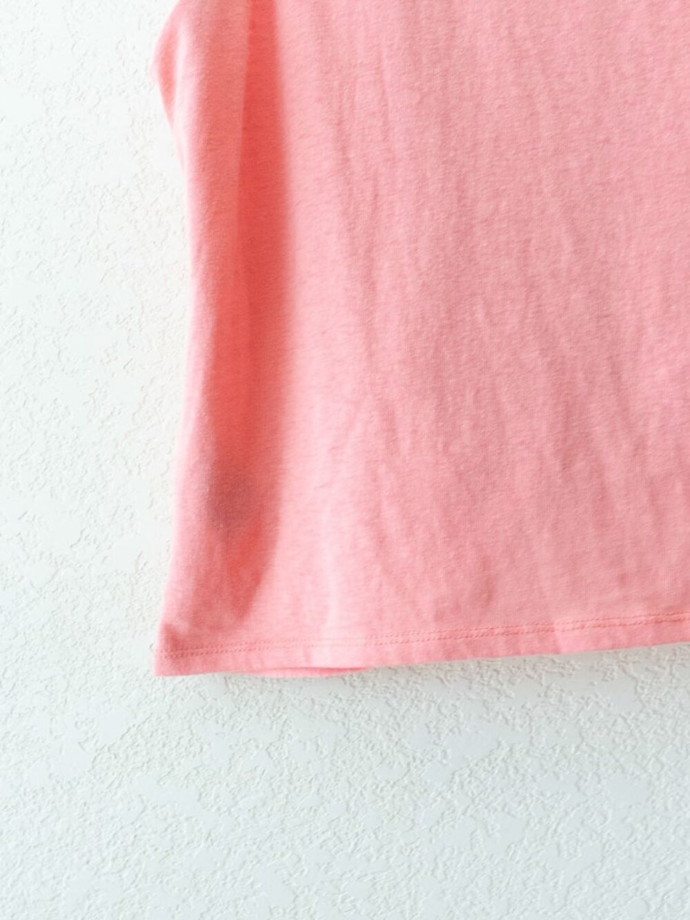 J Crew Womens L Coral Pink Twist Front Tank Top Slub Knit Sleeveless Relaxed - Picture 13 of 14